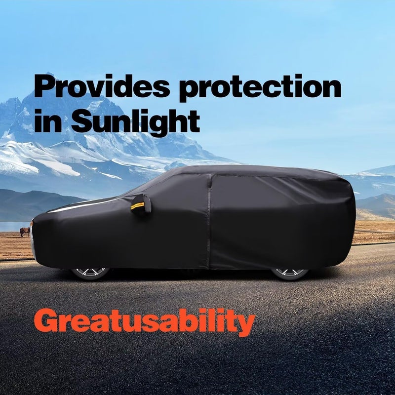 Cotryvox Minivan Car Cover for Dodge Grand Caravan 1984-2020 100% Waterproof All Weather, Heavy Duty Outdoor Full Exterior Covers Rain Sun Wind UV Protection. - Image 3